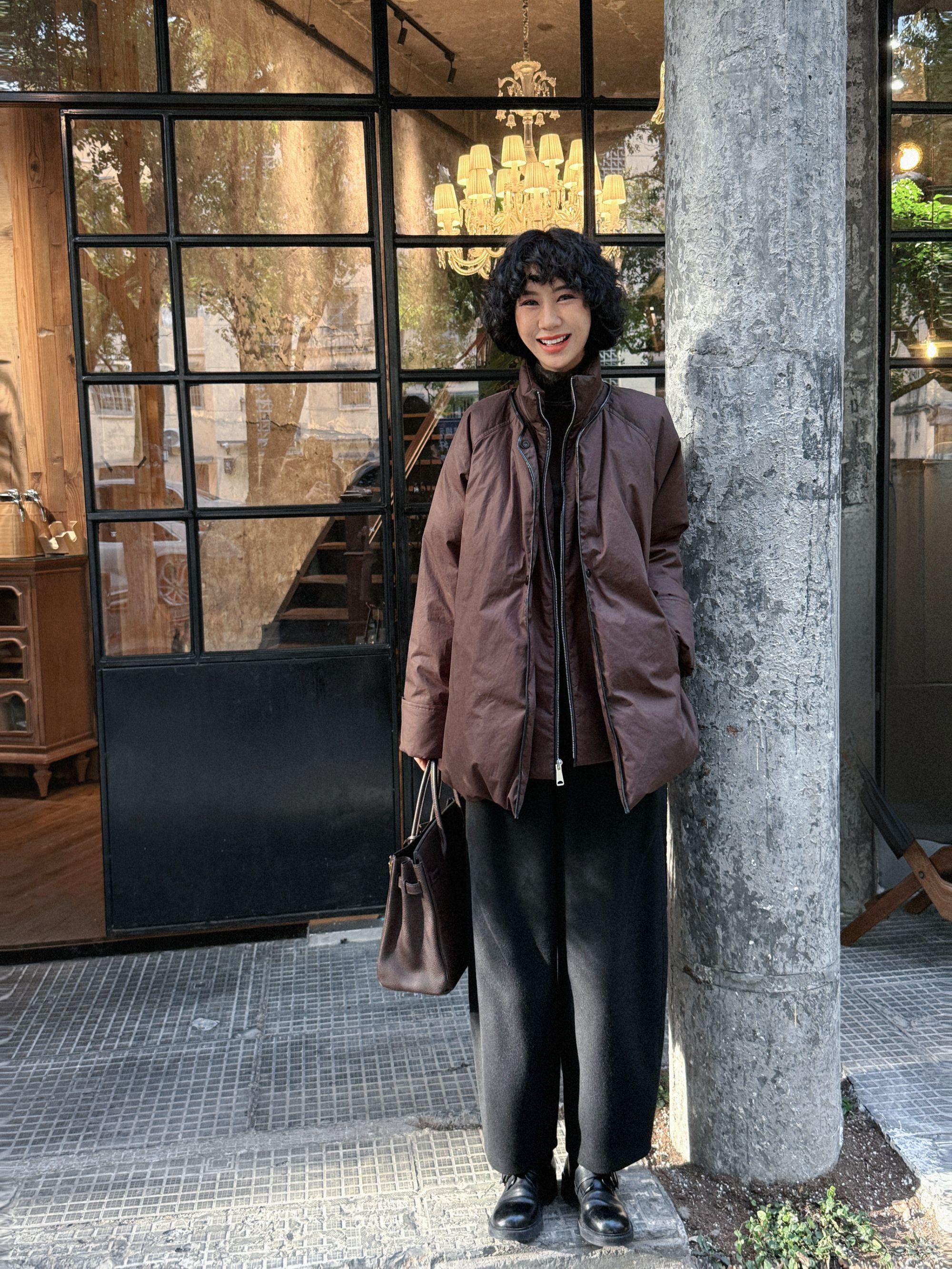 TT设计师【浓情巧可】复古风时尚假两件白鹅绒羽绒服TT191616