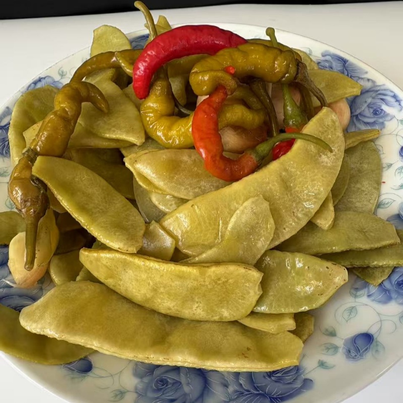 腌峨眉豆湖北麻城特产酸辣扁豆农家手工制作下饭菜包邮