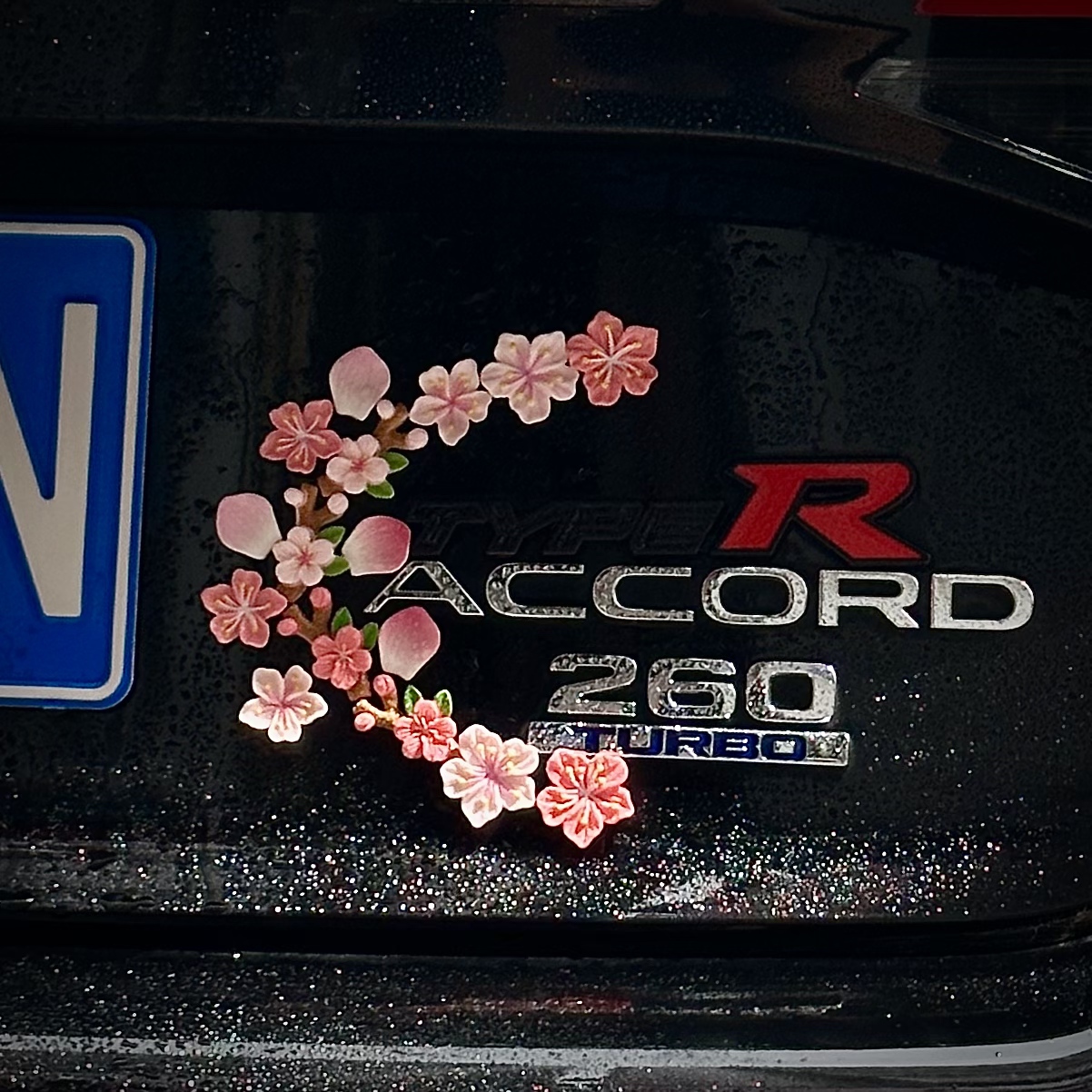3D立体贴汽车创意网红尾标桃花贴无痕贴汽车外观内饰装饰用品摆件
