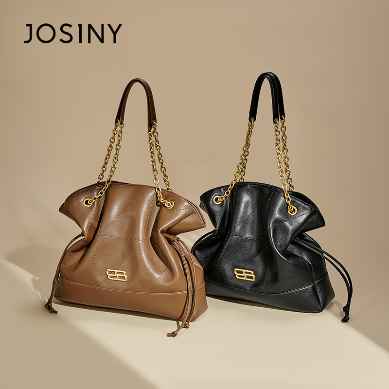 卓诗尼女士2025新款高级百搭大容量通勤便捷式时尚单肩手提包