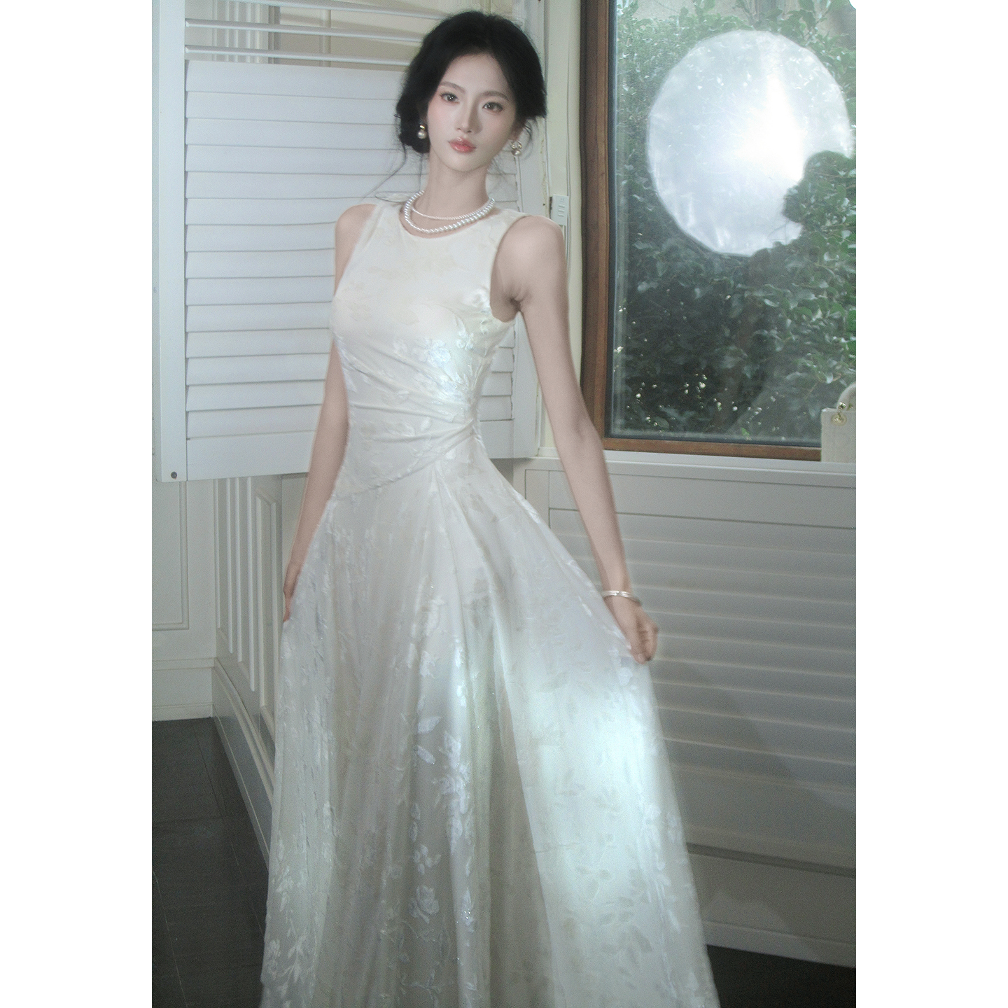 Good Job【云水谣】新中式千金风无袖连衣裙轻奢高级感礼服长裙子