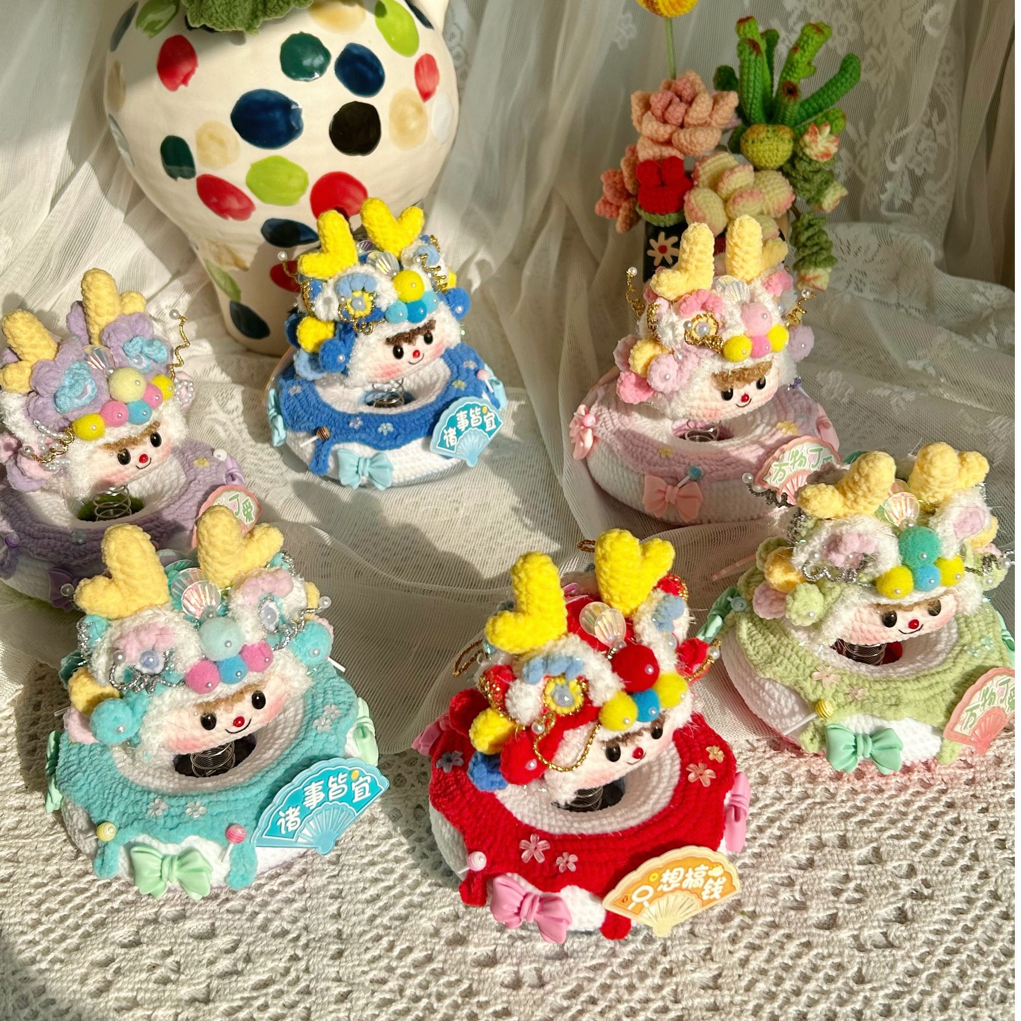 双面车载摆件摇摇乐单面挂件纯手工礼品(送朋友，乔迁，节日，礼品)