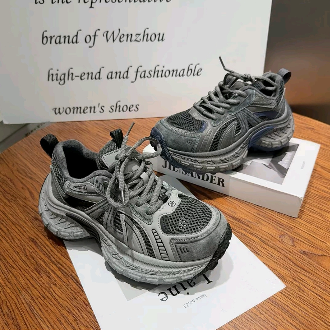 网红爆款冬季老爹鞋增高显瘦休闲风女时尚鞋潮流百搭加绒运动鞋