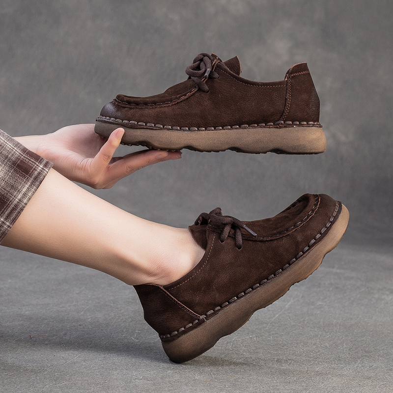 软底平底休闲单鞋女真皮2025新款秋季百搭运动板鞋舒适皮鞋通勤潮