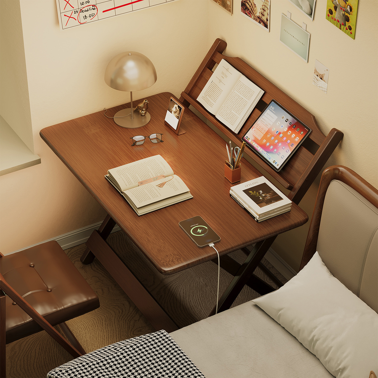 多用折叠桌家用卧室儿童书房学生升降电脑桌宿舍简易学习桌免安装