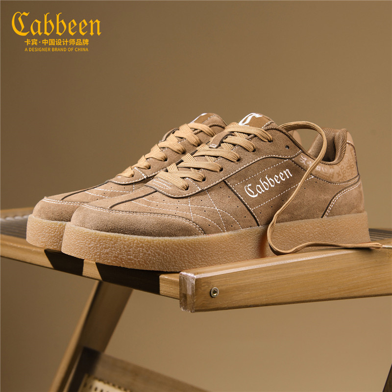 卡宾男鞋2026新款秋季阿甘鞋男士白色百搭软底潮流复古休闲板鞋