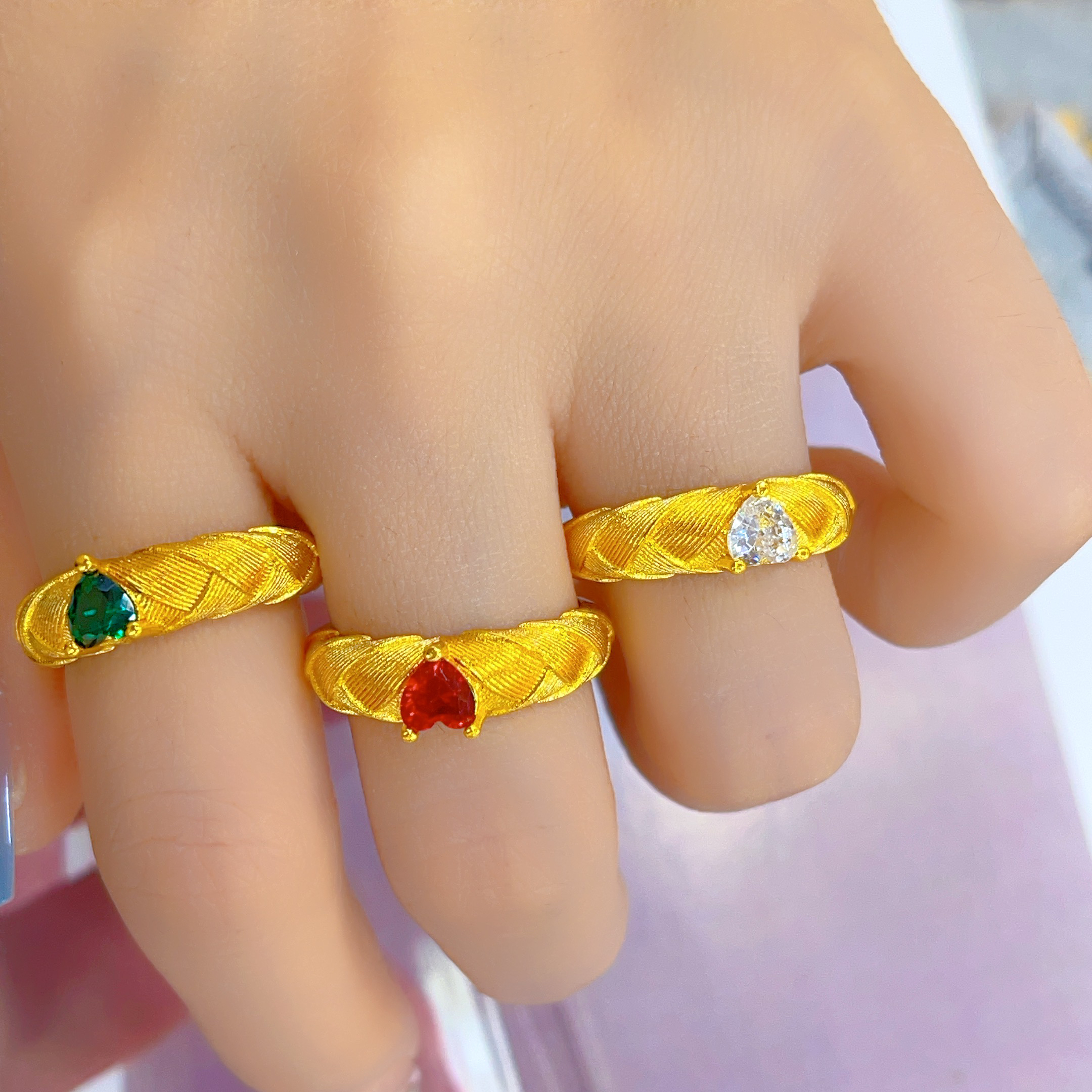 钛钢戒指 1007新款戒指爆款白搭时尚金色白搭