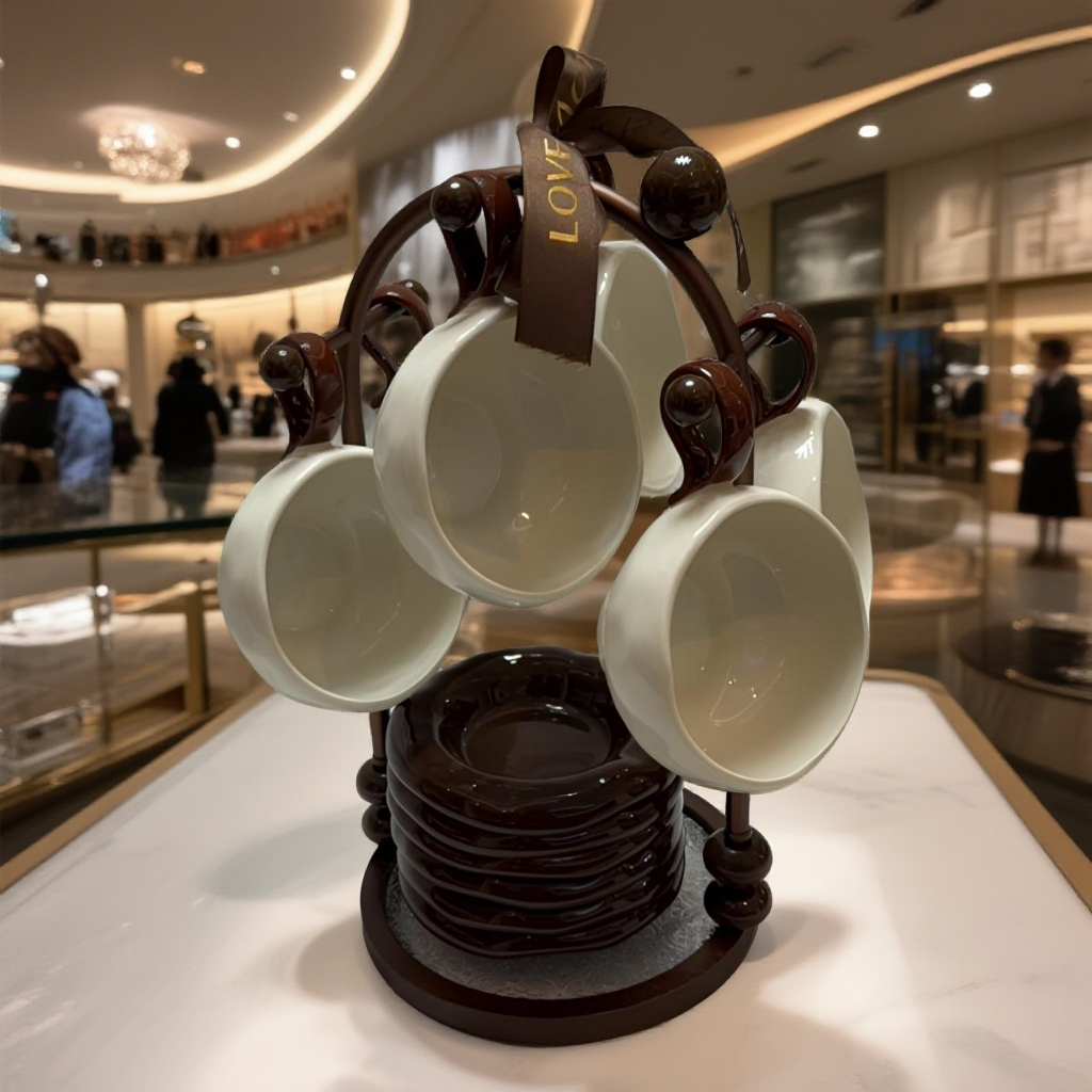 韩式法式简约6人咖啡套具英式创意网红复古风拉花奶杯杯碟红茶杯