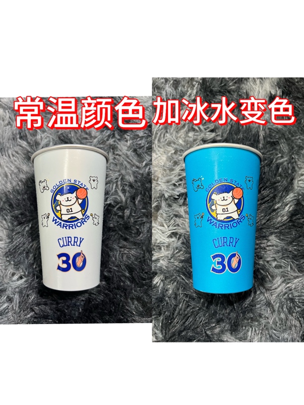 冷变杯库里线条dog 卡通水杯篮球球迷用品周边送人礼物