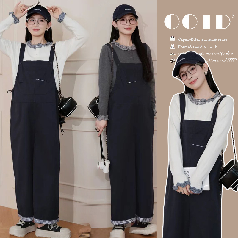 孕妇装背带裤套装2025新款