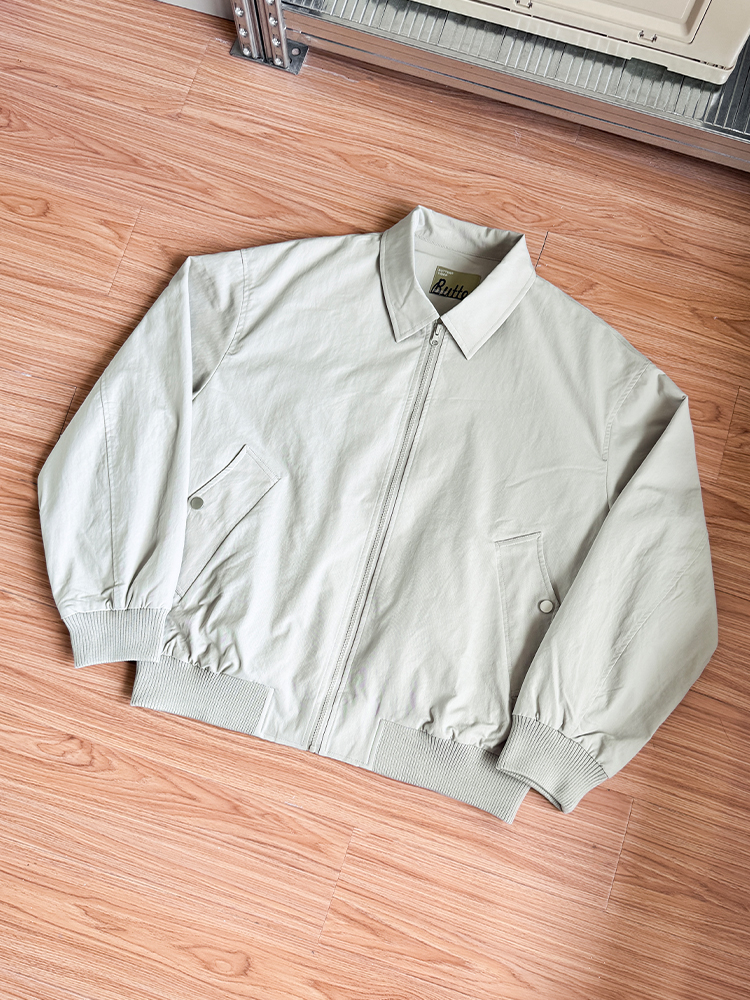 老钱风哈林顿纯色夹克美式宽松简约休闲百搭户外通勤三防外套上衣