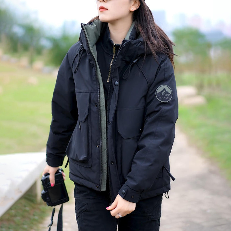 冬季新款潮流加厚连帽棉服男士工装防风保暖外套时尚休闲百搭棉衣