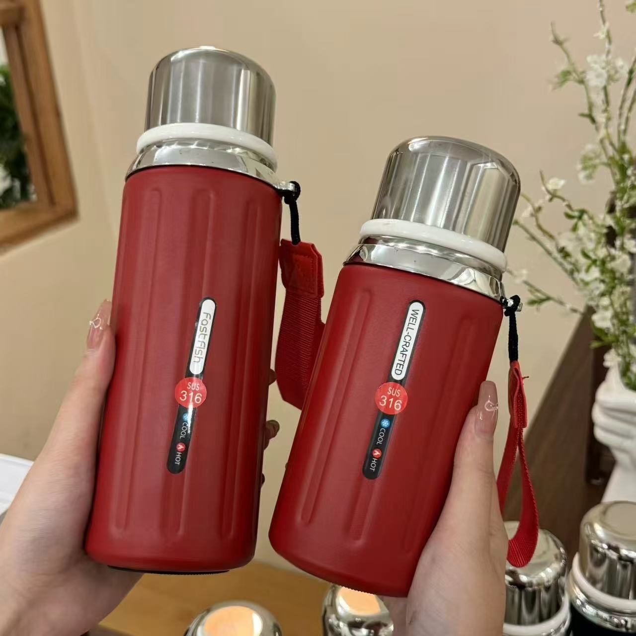 新款316不锈钢保温杯大容量水杯男女学生杯子女士专用户外家用