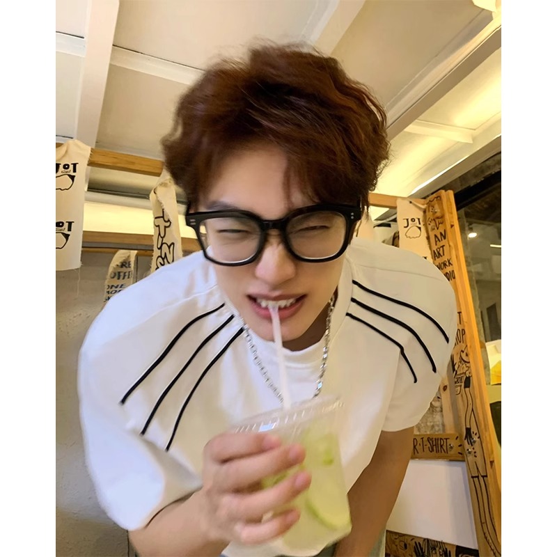 垫肩t恤男短袖夏季设计感潮牌cleanfit宽松上衣美式重磅半袖体恤