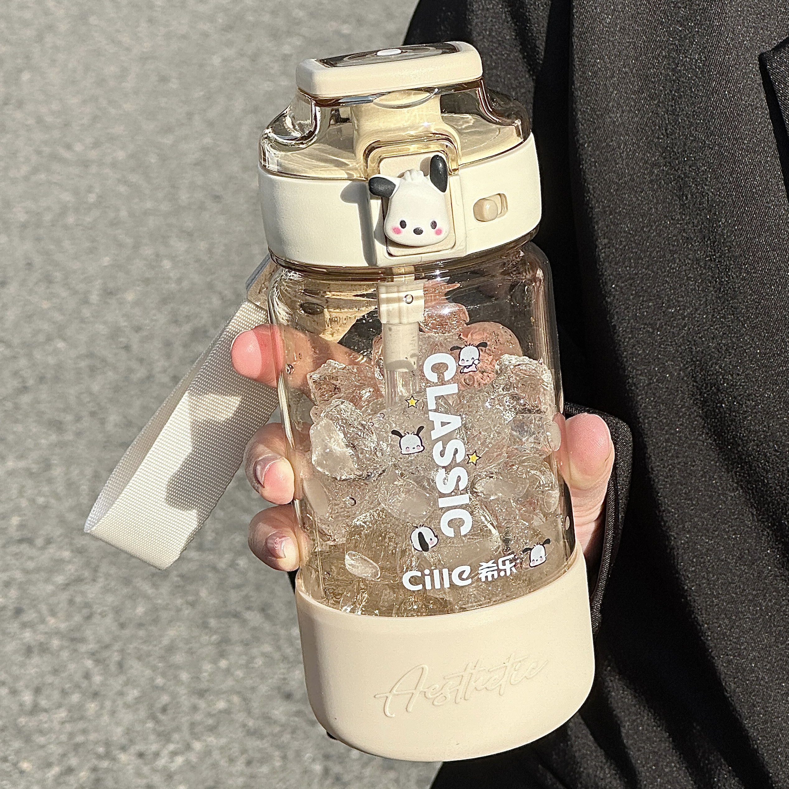 希乐大容量吸管水杯女生tritan耐高温学生便携防摔运动水壶带刻度