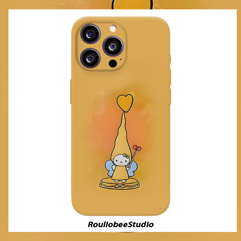 晕染kt爱心适用苹果17/16promax菲林手机壳华为vivo小米oppo全包