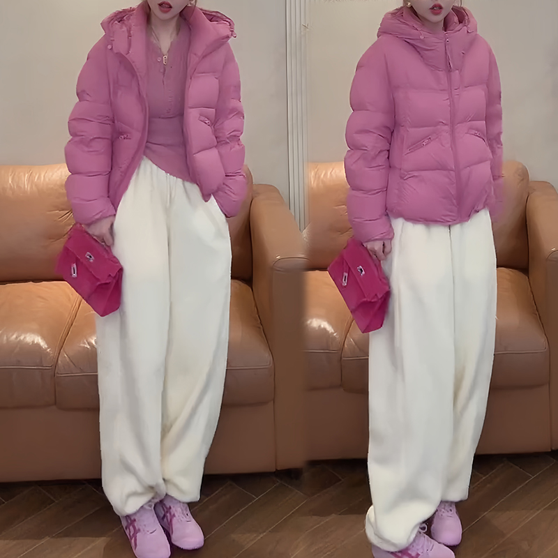 韩系宽松外套针织上衣阔脚裤三件套2025冬季新款减龄显瘦潮流套装