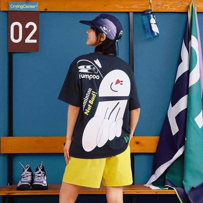 高弹专业联名女款小飞袖轻薄透气速干排汗羽毛球服短袖上衣羽毛球