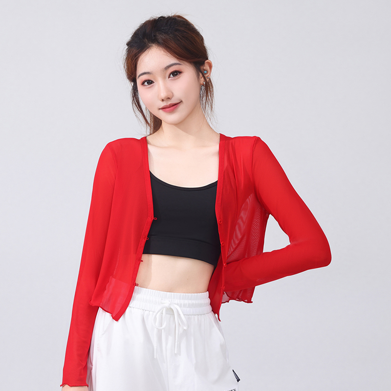 XVRV木耳边夏季新款冰感防晒开衫透气冰爽运动户外百搭显瘦上衣