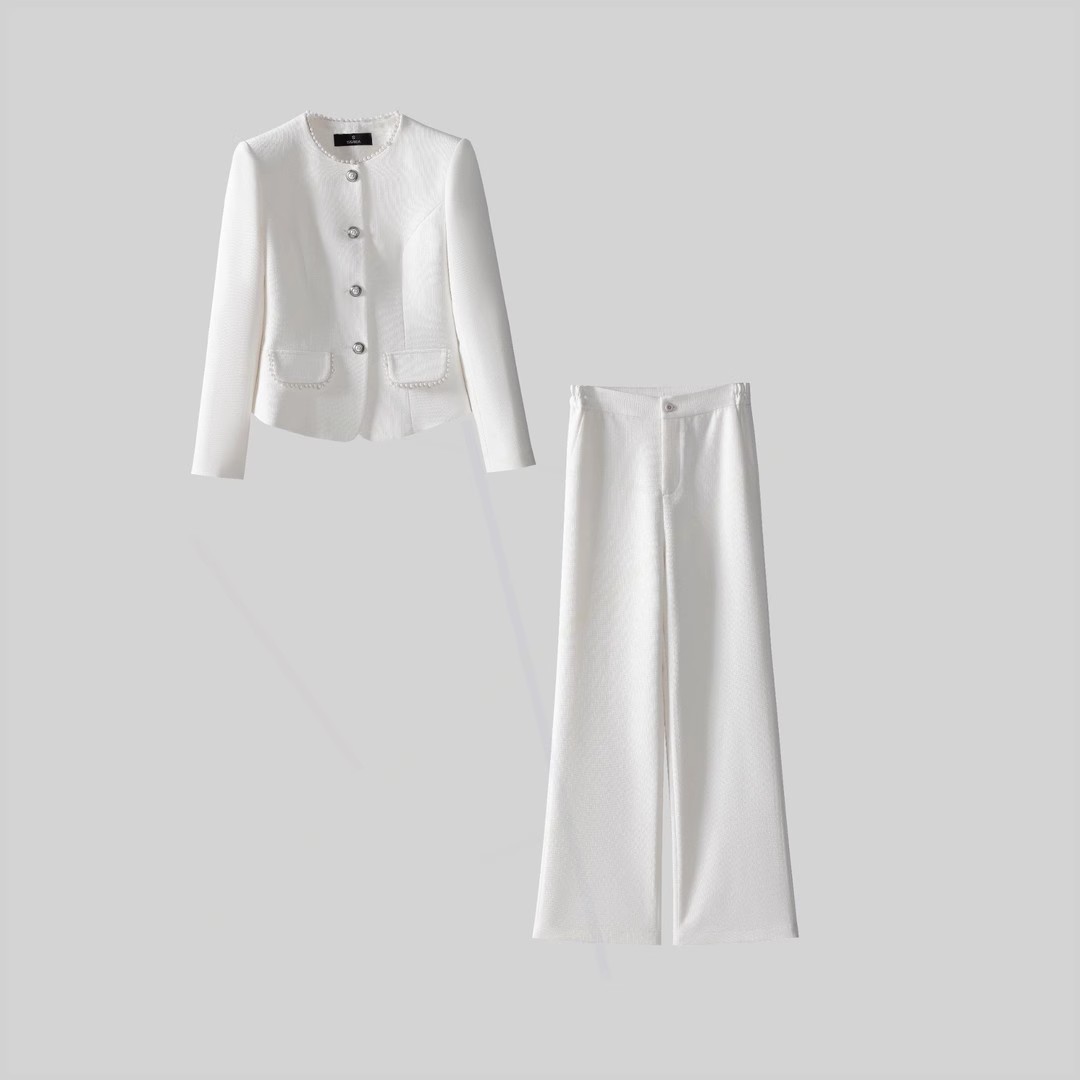 秋季换新1310极简风女装时尚套装复轻职风上衣小香风两件套