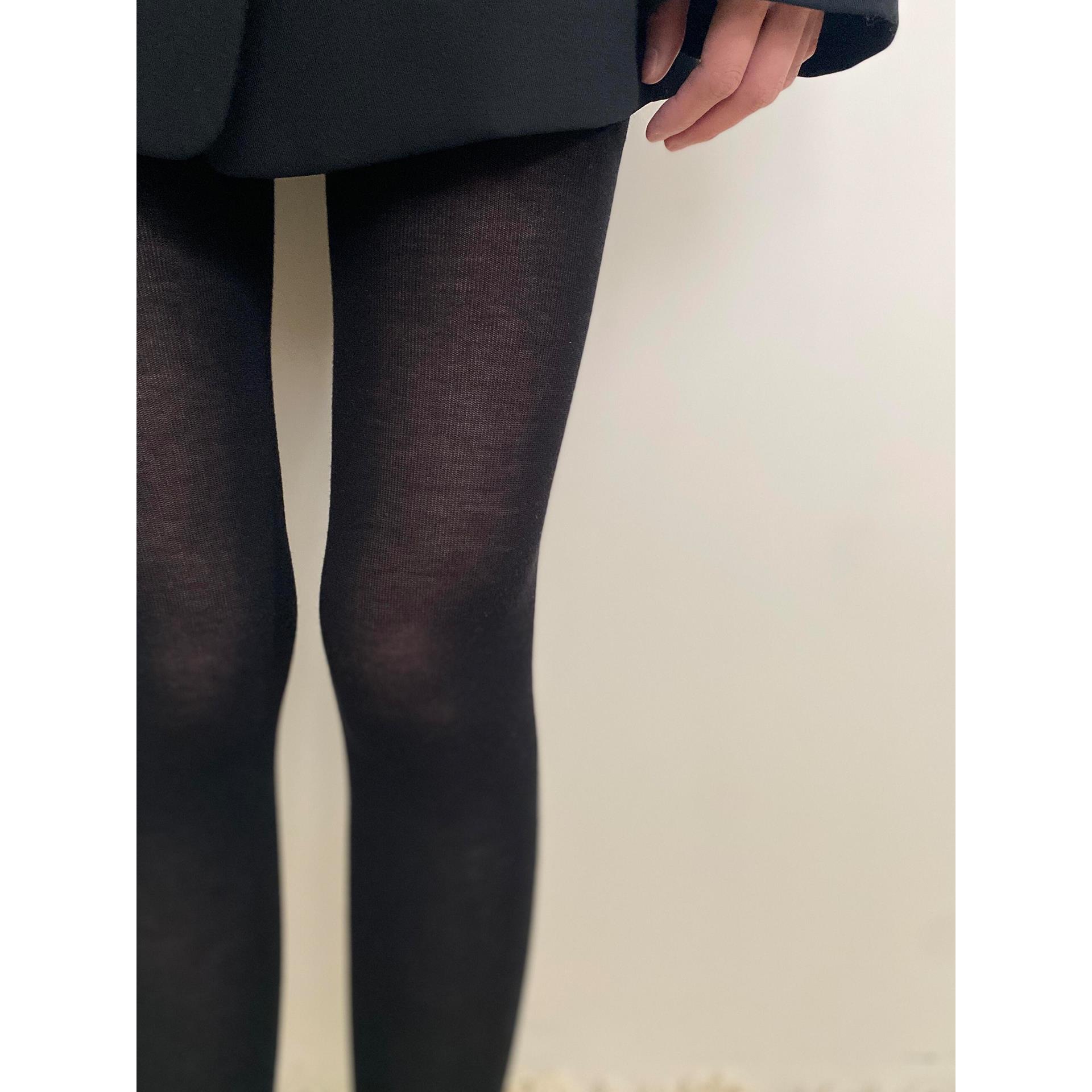 黑色才是miu系微透王者！高级感显瘦百搭黑色丝袜，秋季连裤袜