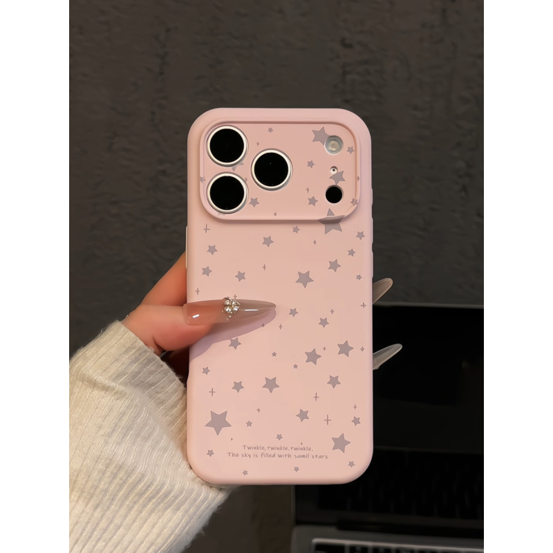 闪闪星星适用苹果17pro手机壳16promax液体硅胶14p精孔全包13小众