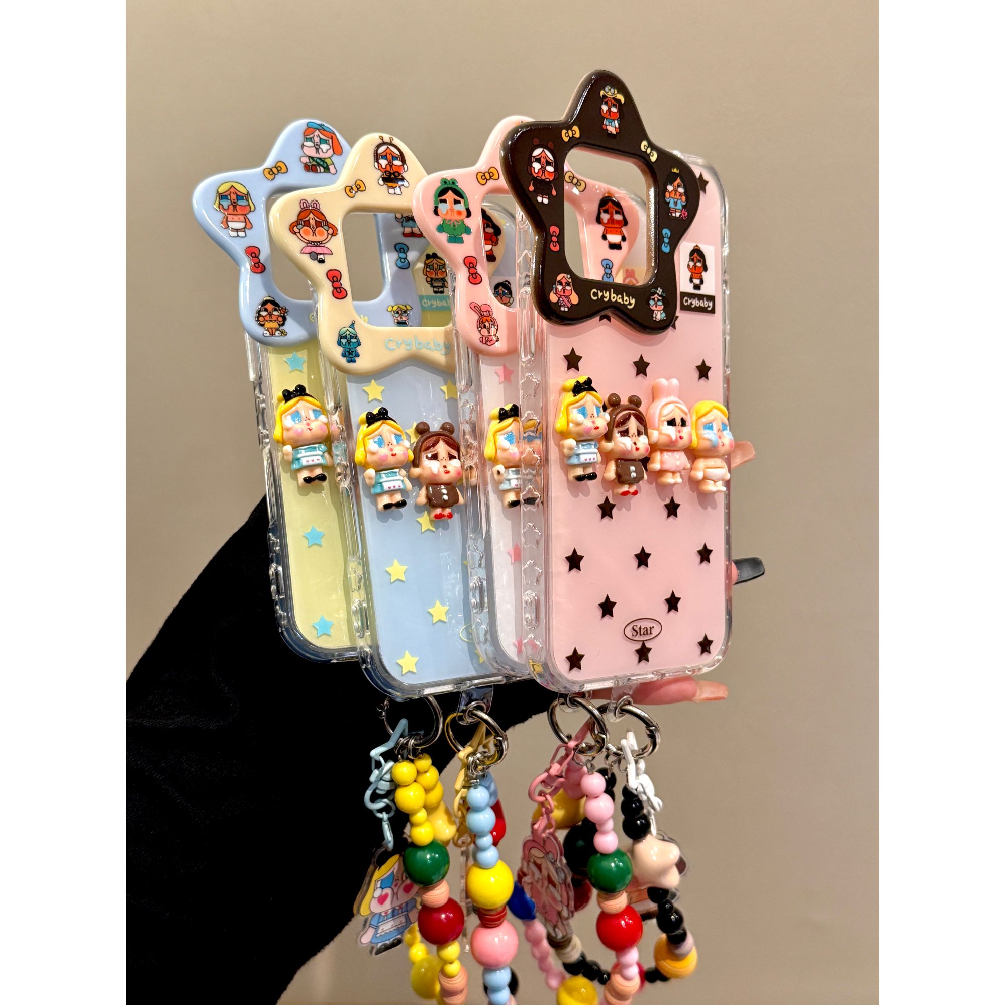 适用苹果iphone16/17promax星星哭包16pro可爱挂链15防摔14手机壳