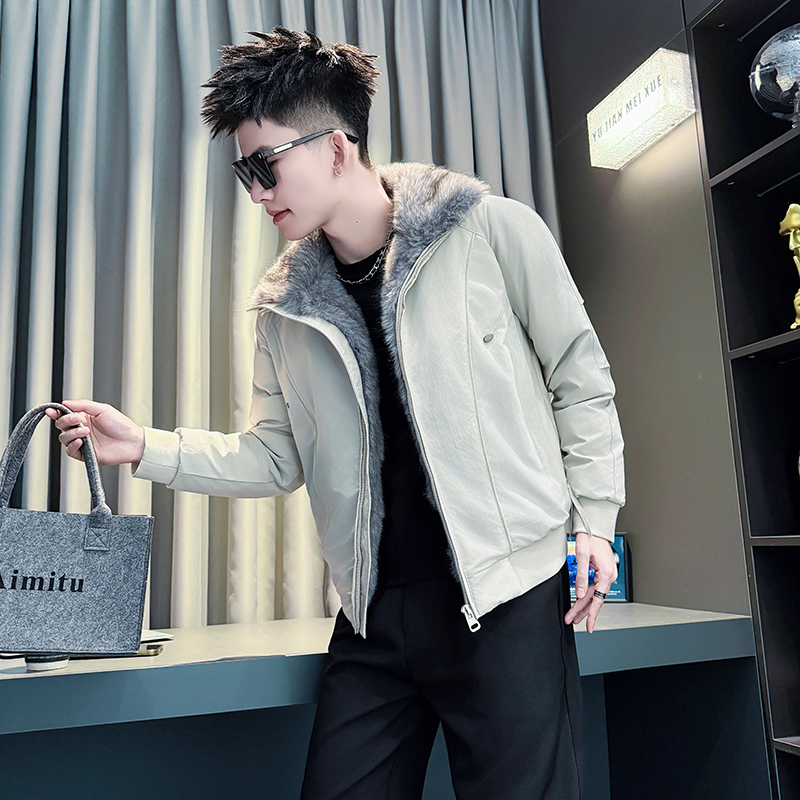 潮牌保暖座山雕棉服男士冬季外套新款加厚翻领休闲棉衣男装棉袄