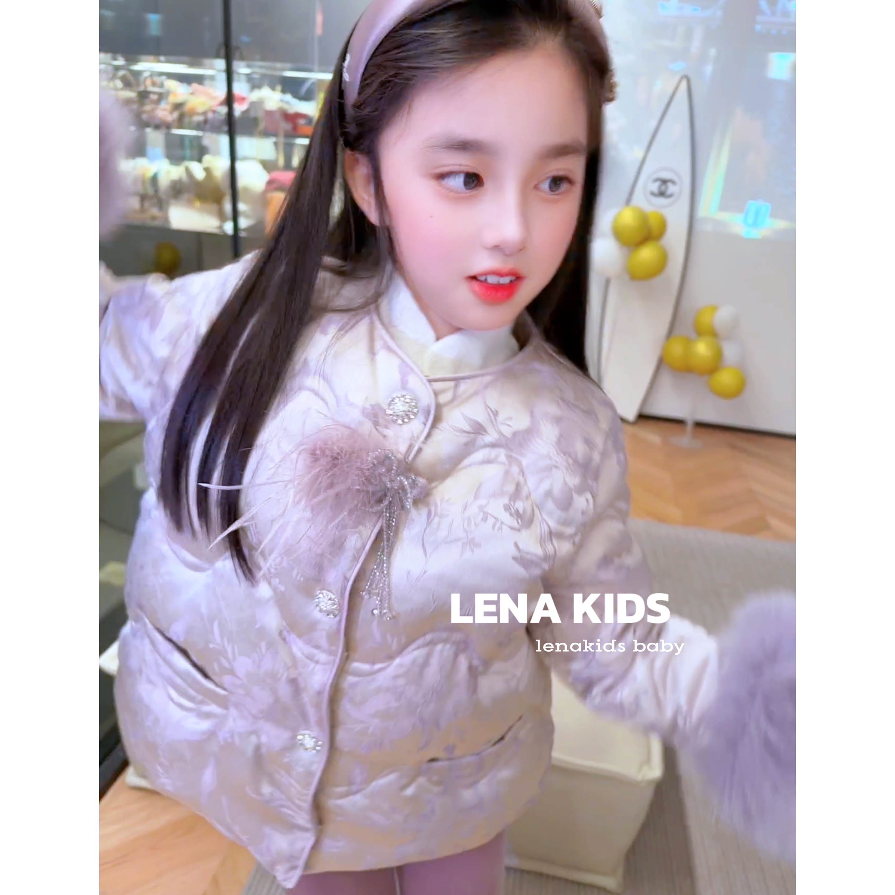 Lenakids【国风大狐狸毛羽绒服！提花刺绣显白亲子款】高品！25121204