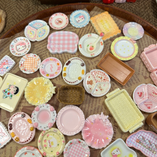 仿真食玩娃圈微缩diy食玩捏捏盘子配件