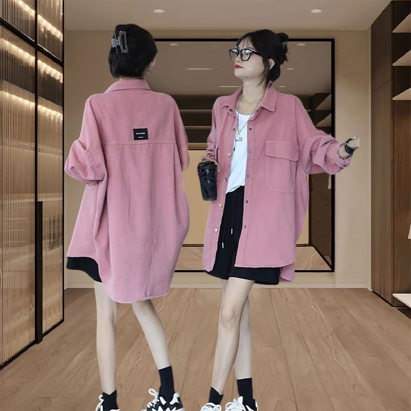 牛仔衬衫外套女春秋2025新款爆款百搭中长款上衣宽松休闲叠穿衬衣