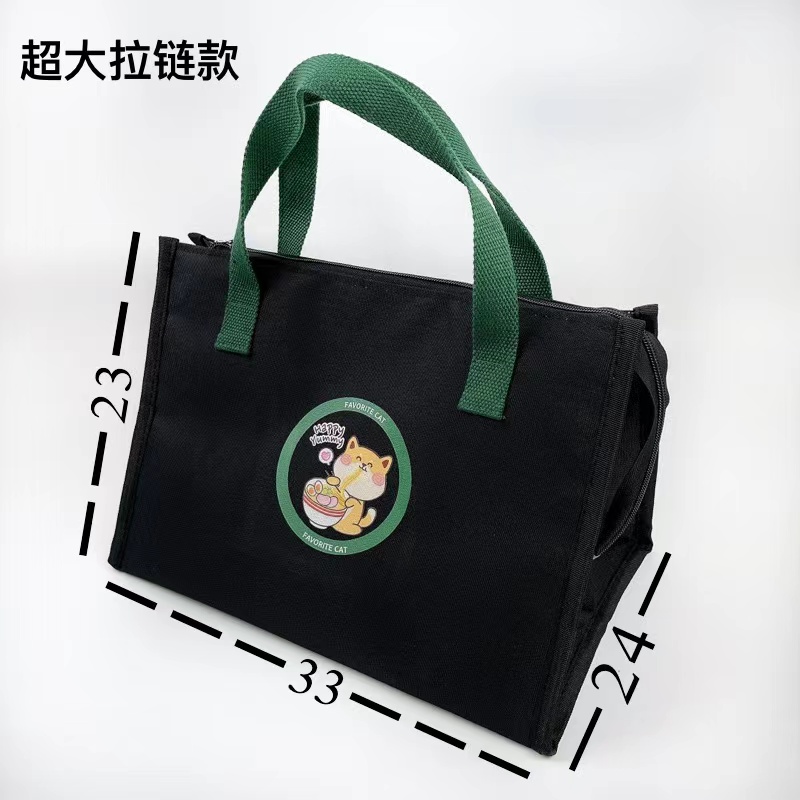 超大号饭盒袋手提包上班带饭专用大容量保温儿童小学生可爱便当包