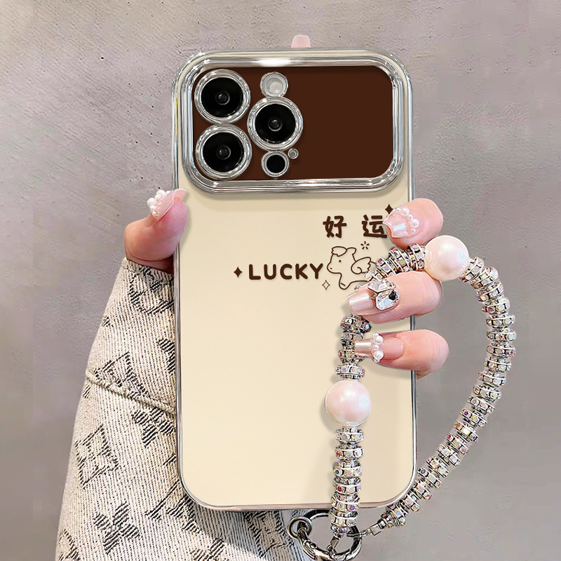 好运马适用苹果15华为vivo/oppo小米iPhone16pro电镀大视窗手机壳
