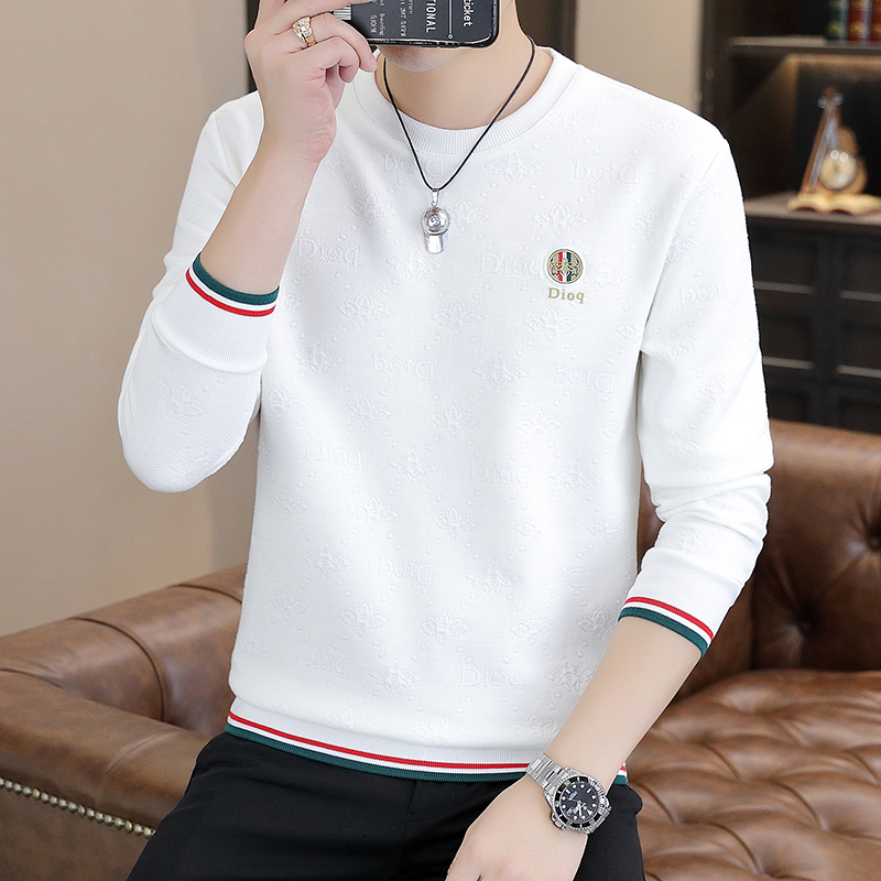 潮牌高端男装时尚百搭卫衣男士2025新款春秋季潮流休闲长袖打底衫