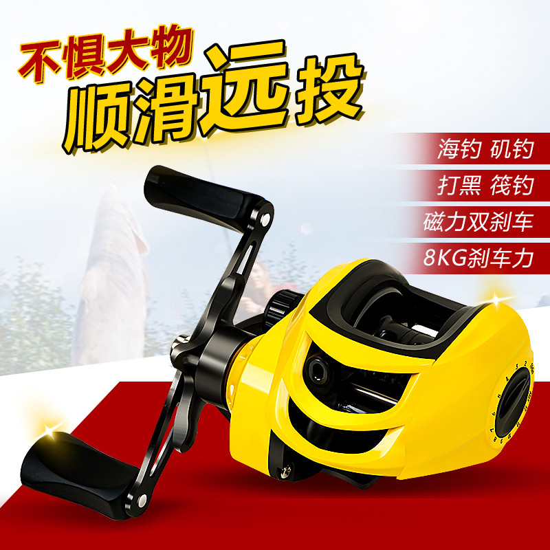 水滴轮路亚防炸线打黑专用雷强轮全金属泛用线杯鱼轮微物远投海钓