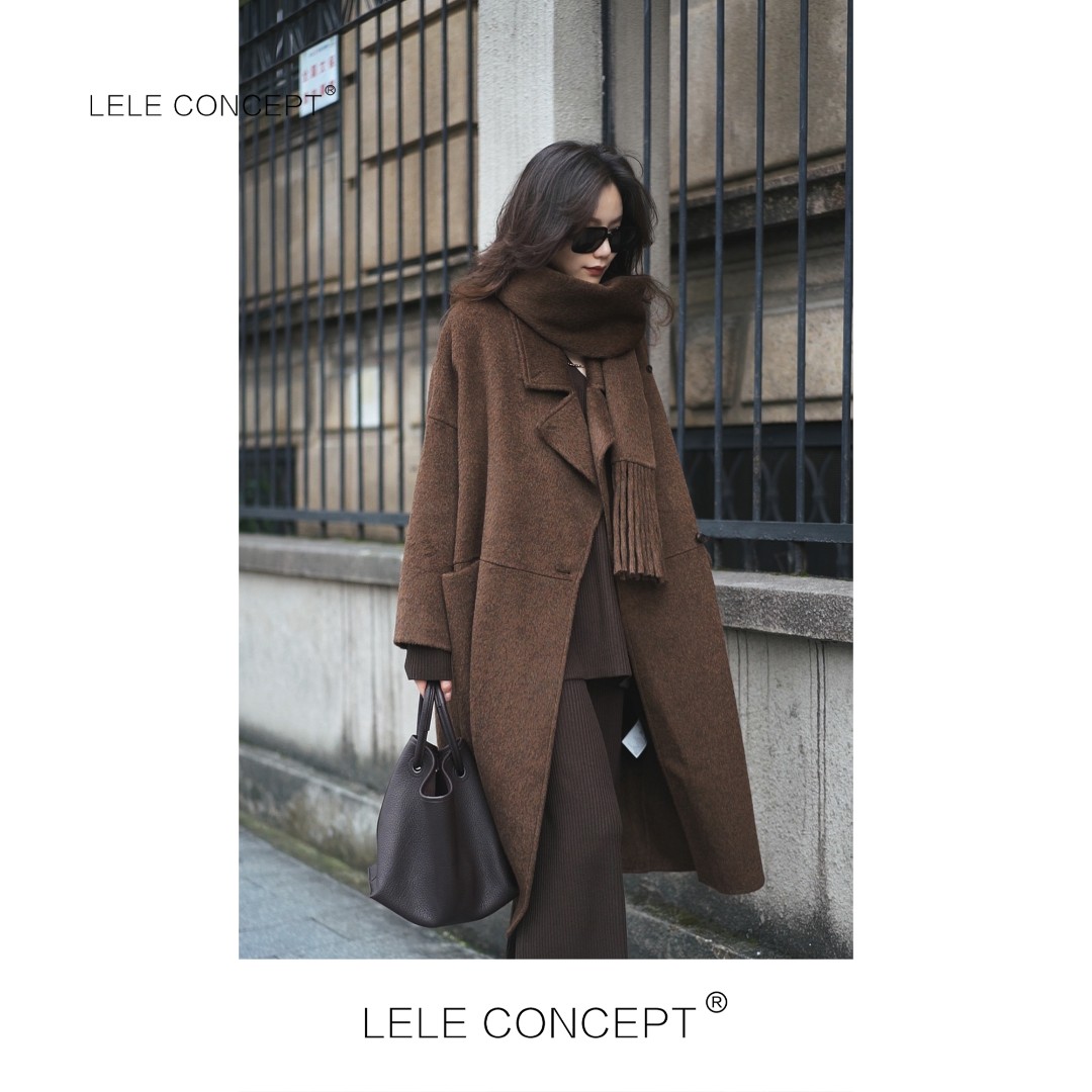 LELE CONCEPT丨「美超」轻奢气质高级感流苏围巾多色大衣FD25D0176W