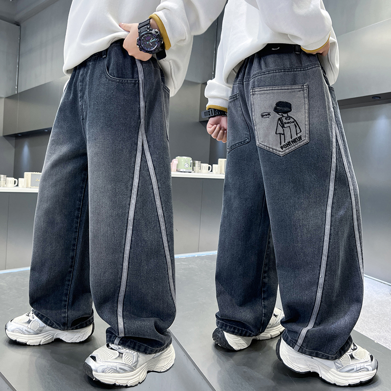 男童裤子潮酷痞帅童装儿童服装男孩百搭牛仔裤秋装休闲裤长裤洋气