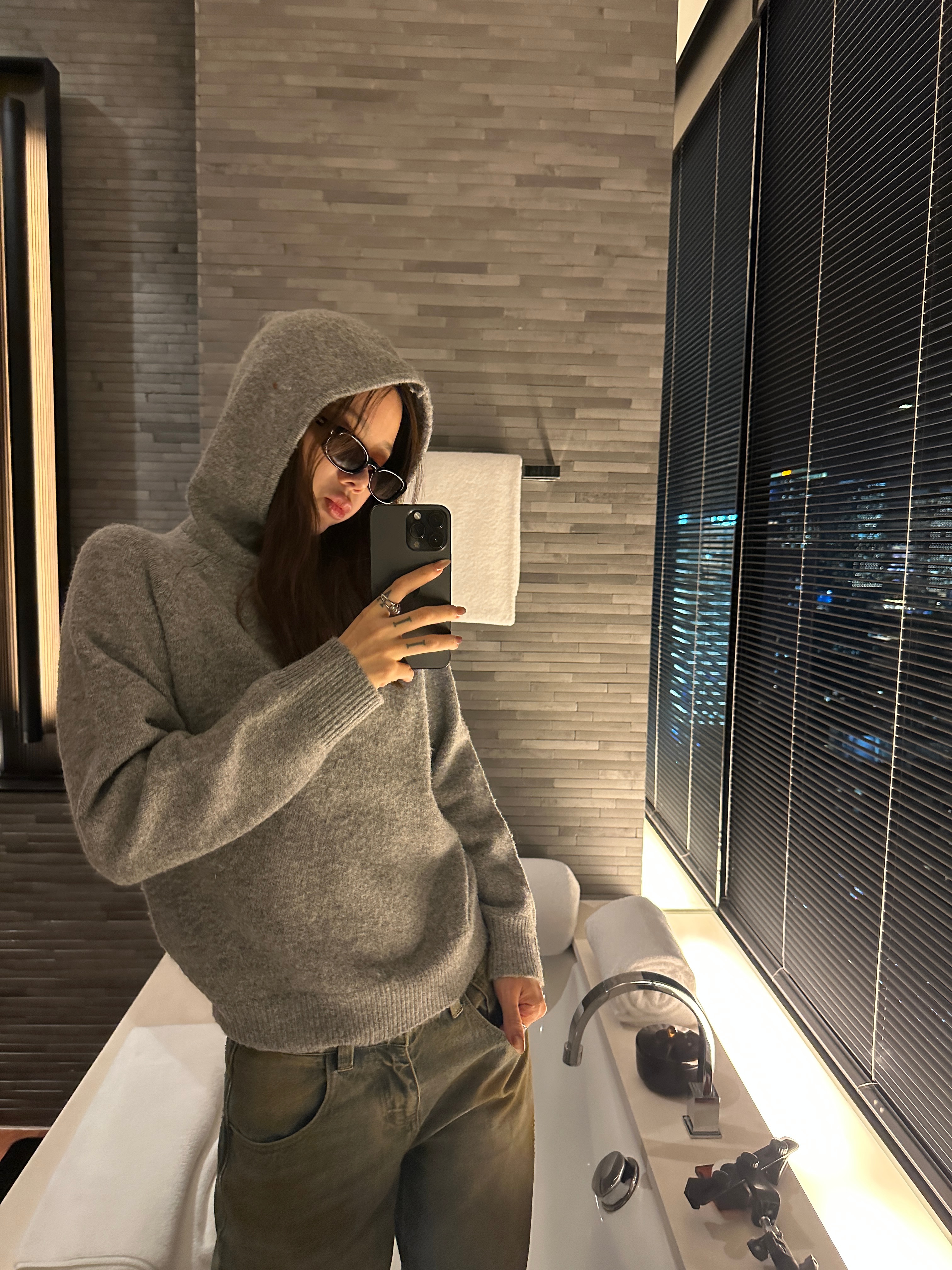 DYANGJUN【理想慢冬】冬季新款连帽针织内搭毛衣