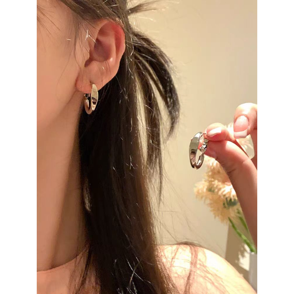 合金耳饰 ins冷淡风耳圈圈耳环爆款耳钉小众独特高级感耳扣耳饰女