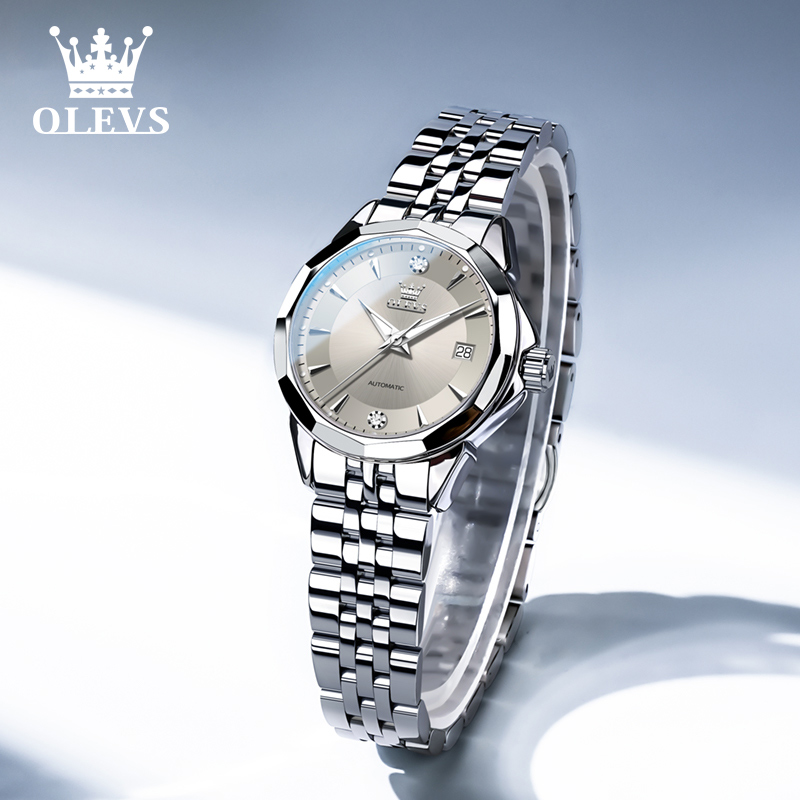 欧利时手表女全自动机械表轻奢小众时尚简约镶钻防水气质腕表6737