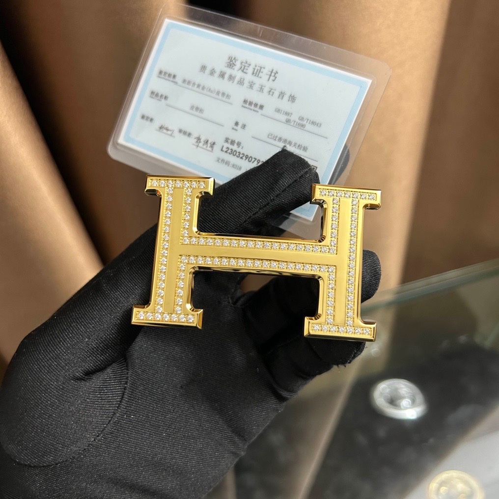 新款皮带扣头男士18k镀金工字扣H扣女士腰带扣头3.8配件3.2卡扣