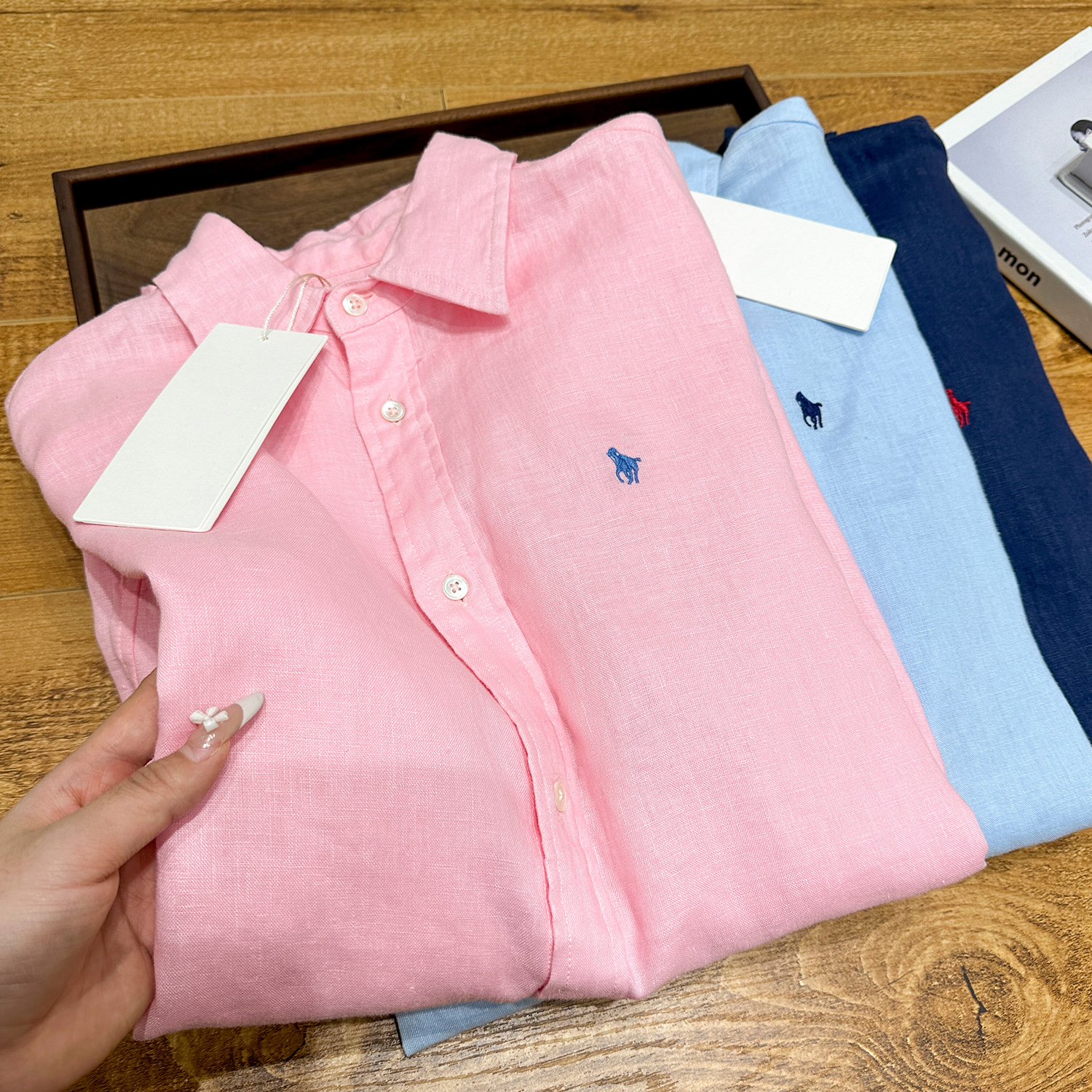 老钱风小马刺绣亚麻衬衫女夏季新款棉麻外搭衬衣早秋薄款空调外套