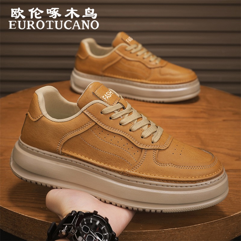 欧伦啄木鸟EUROTUCANO男鞋秋季厚底百搭休闲工装鞋子男款运动板鞋