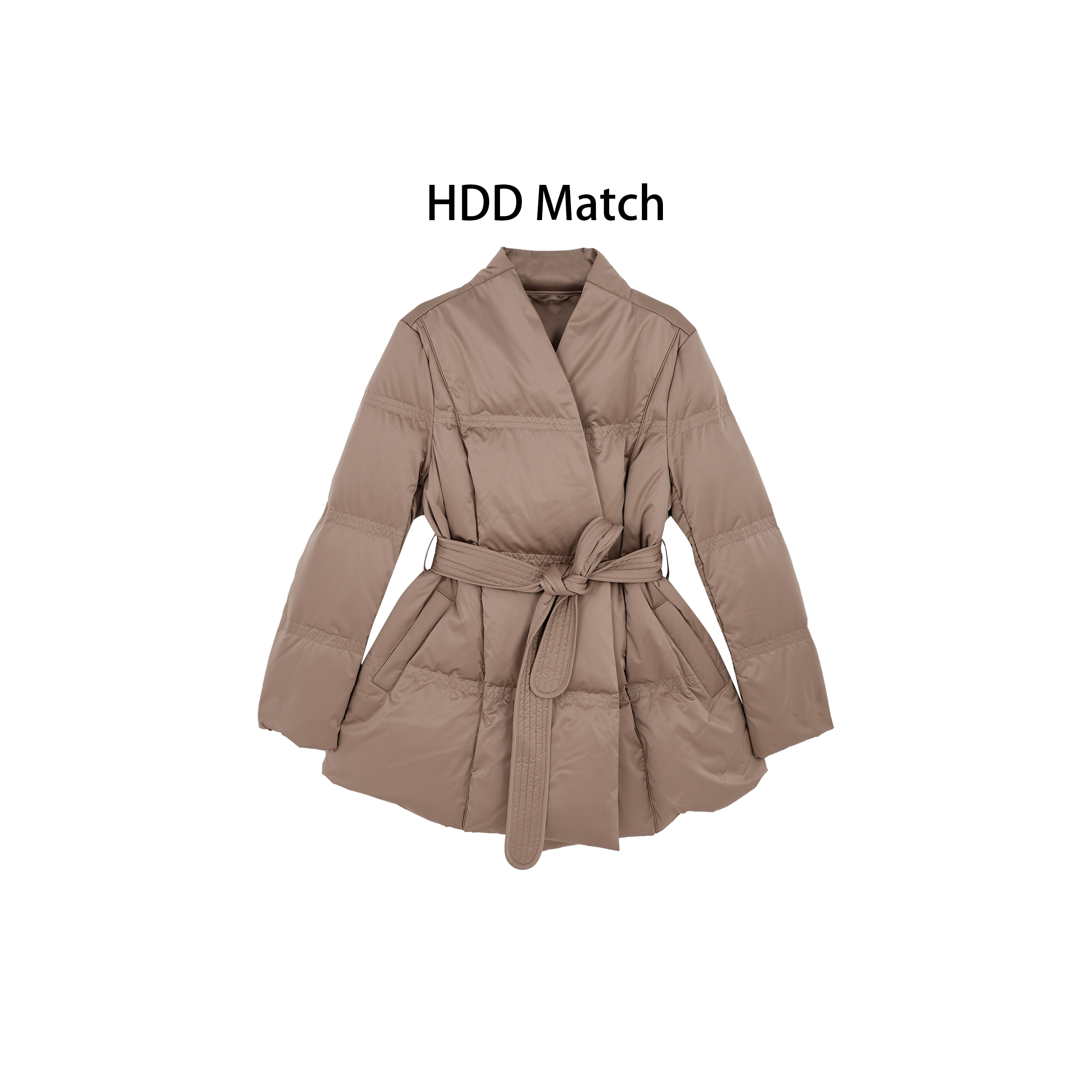 HDD- "法式态度" 90白鸭绒 冬季女款优雅气质法式收腰羽绒服Y9780