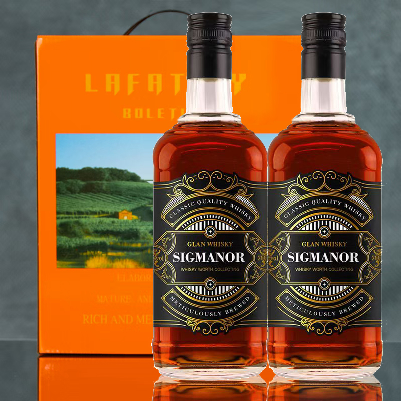 （双支送礼袋）格兰威士忌40度大容量700ML过年春节送礼年货节聚会