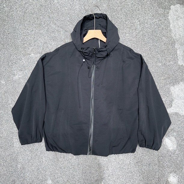 33蝙蝠袖拼接设计款连帽冲锋衣时尚潮流百搭休闲情侣宽松外套