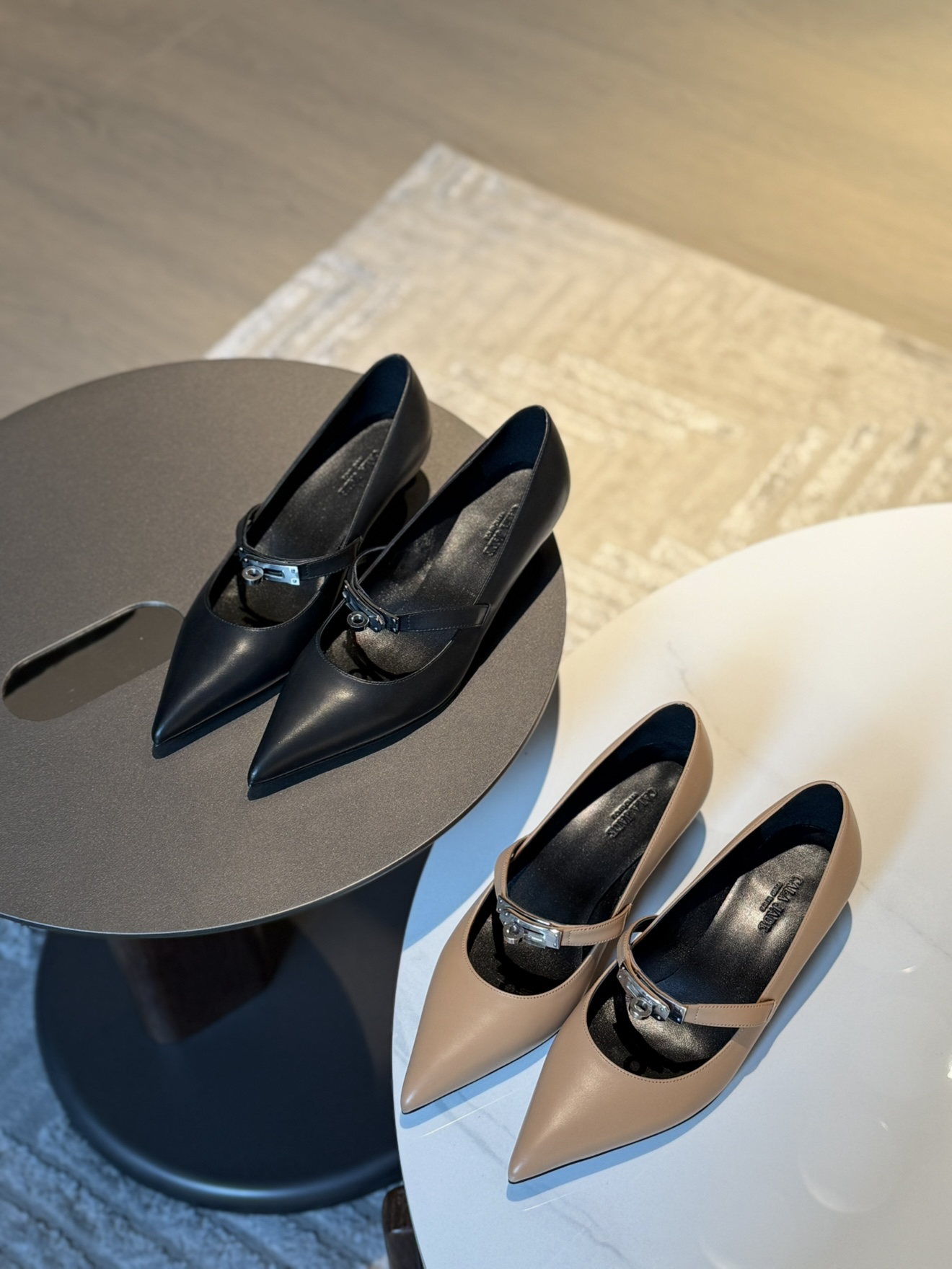 养马人～kelly扣单鞋 凯莉贵妇！尖头小猫高跟鞋女玛丽珍大码43码