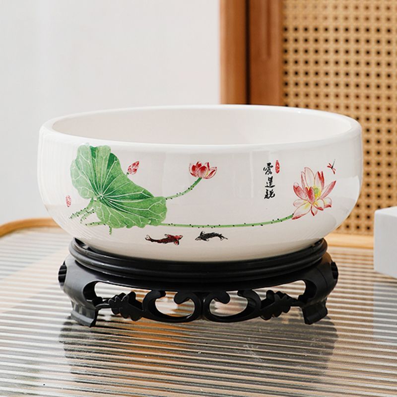 水培花盆陶瓷大号铜钱草睡莲一叶莲碗莲金钱草专用盆无孔水仙花盆