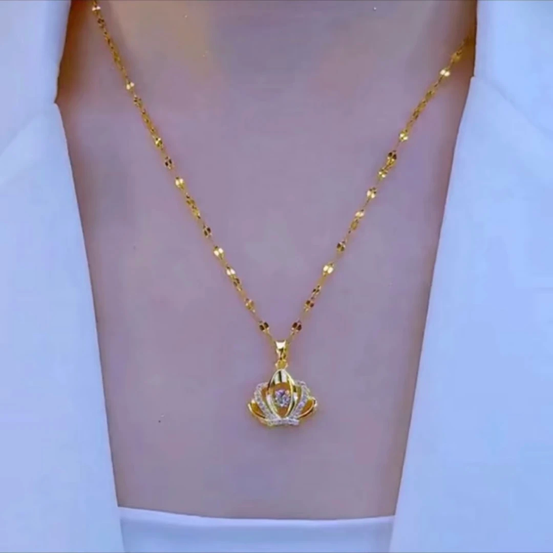 钛钢项链 【爆款上市】灵动皇冠项链女不掉色气质优雅时尚轻奢百搭