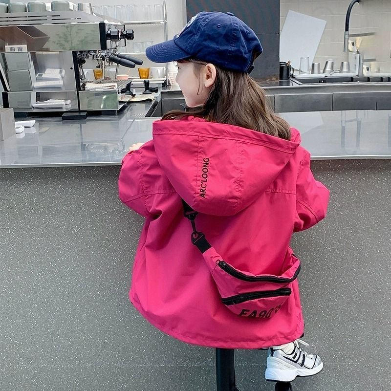 童泰【断码】女童外套春秋2025新款洋气中大童冲锋衣秋装女孩时髦